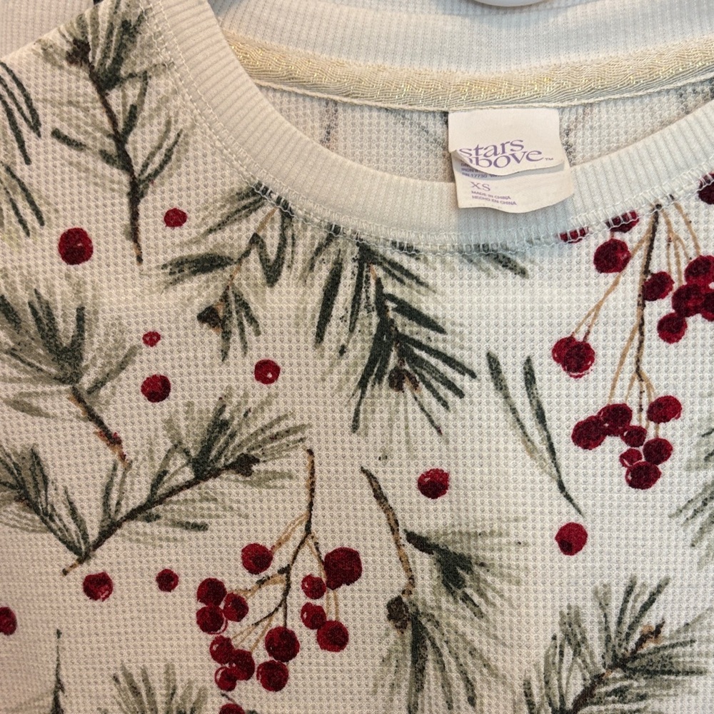 Stars Above Cream and Red Holiday Sweater